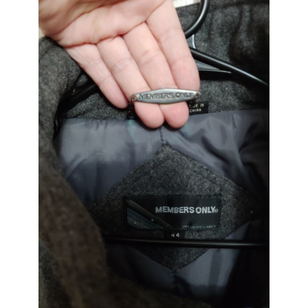 Vintage Mens Members Only Wool Coat s 44 - Picture 3 of 5